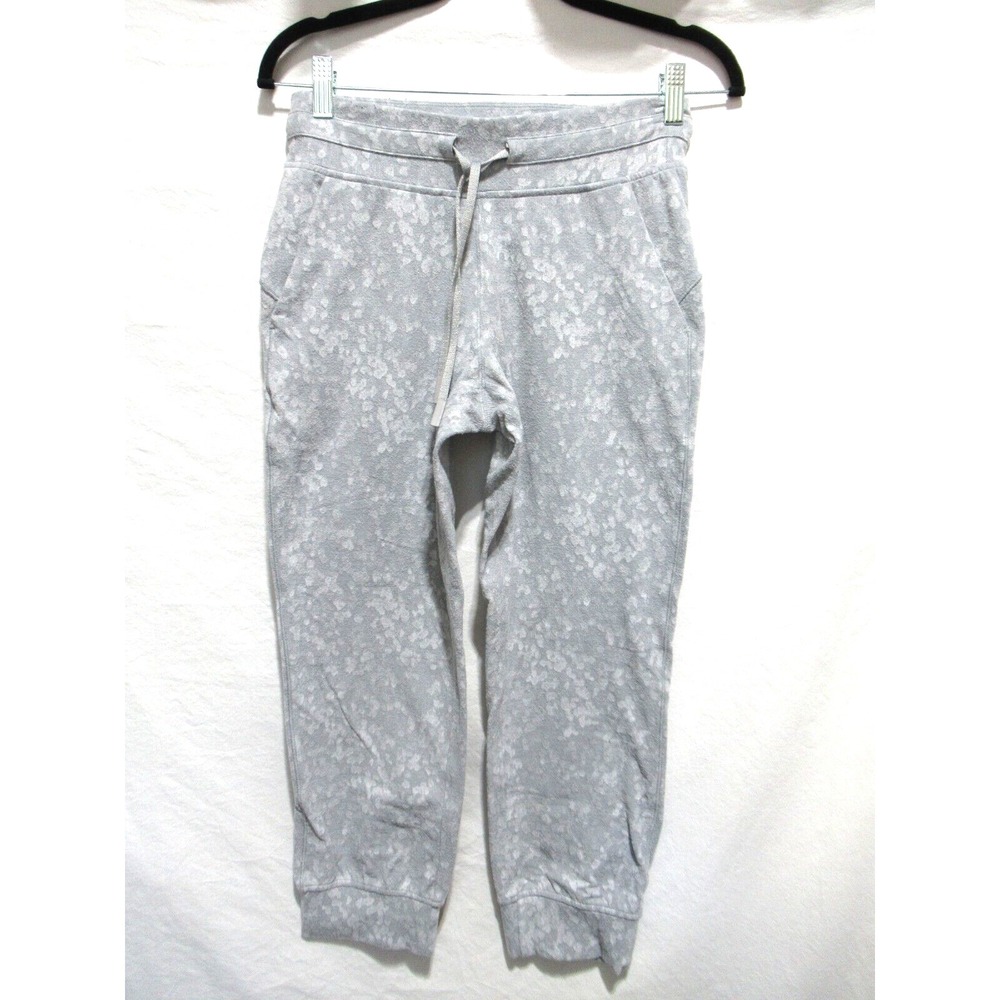 Lululemon Ready to Rulu Size 4 Women's Light Gray Jersey Knit High Rise Joggers